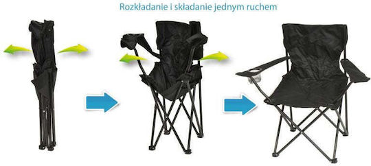 Enero Enero Beach Chair Waterproof Black 50x50x80cm