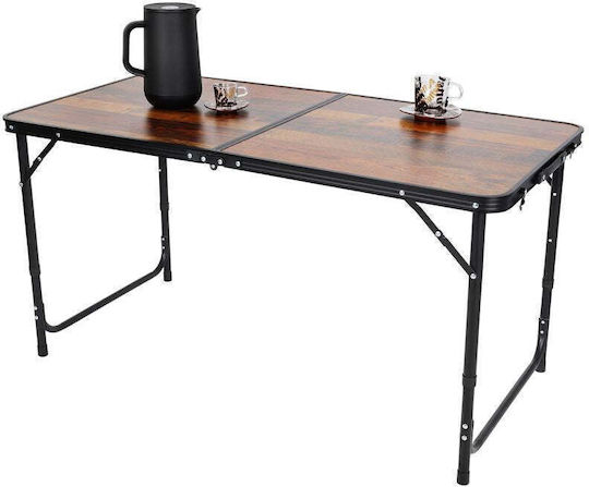 Enero Enero Aluminium Campingmöbel Klapptisch in Campingmöbel Koffer 120x70x60cm Graue