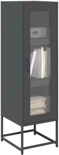 Boden Vitrine aus Metallisch mit Verglast Olive 36x39x123cm Boden Vitrine aus Metallisch mit Verglast Olive 36x39x123cm
