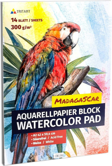 Watercolor Paper Pad Tritart A2 300 G/m² 14 Sheets