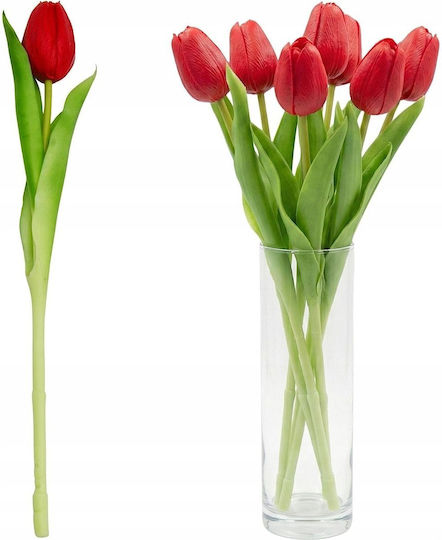 Saska Garden Red Tulip 31cm Lifelike Spring Decoration