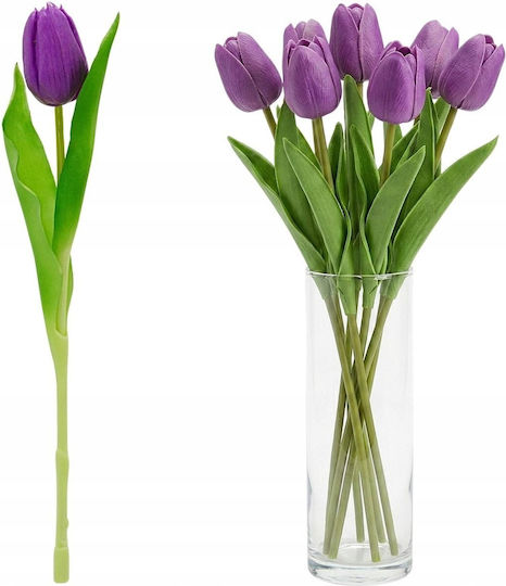 Purple Tulip 31cm Life-like Spring Decoration Violet