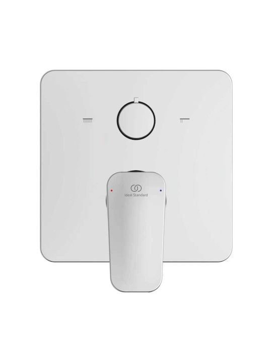 Ideal Standard Built-in Battery Mixer for Shower 2 Exits Silver