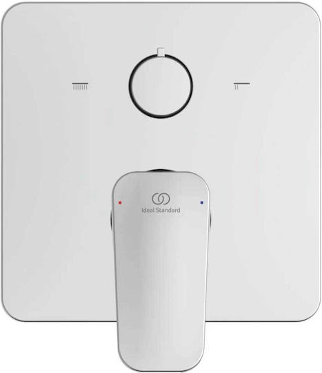 Ideal Standard Μίκτης Μπαταρίας Εντοιχισμού για Ντουζιέρα 2 Εξόδων Ασημί