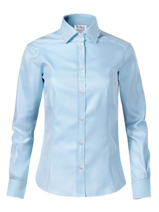 Μακρυμάνικο Γυναικείο Πουκάμισο Slant Blue/white