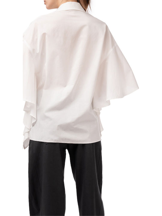 Moutaki Short Sleeve Women's Shirt Ecru