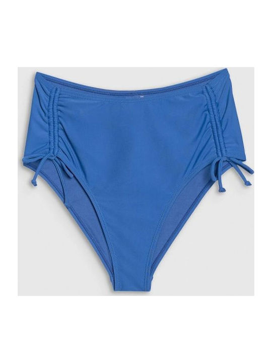 Bikinihosen Slip Hohe Taille Blau
