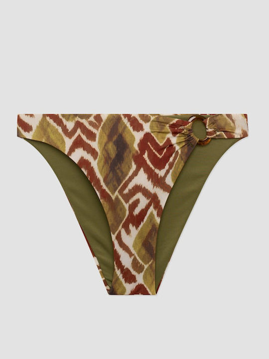 Bikini Slip Khaki Ethnic 90-92774-351