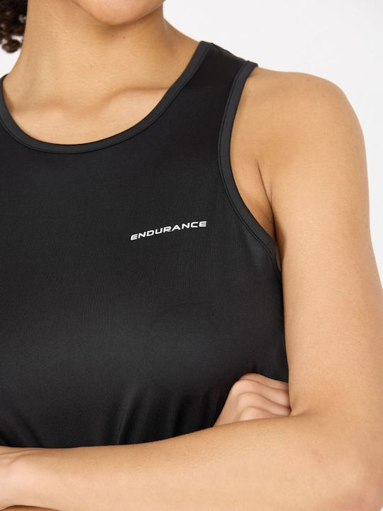 Damen Sport Top Ärmellos Schnell Trocknend Schwarze