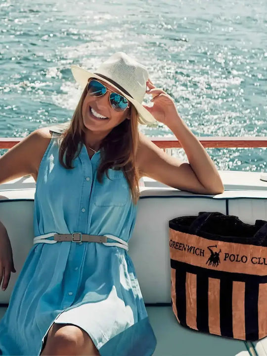 Greenwich Polo Club Υφασμάτινη Τσάντα Θαλάσσης Καφέ