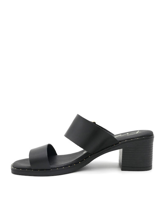 Leather Anatomic Black Sandals
