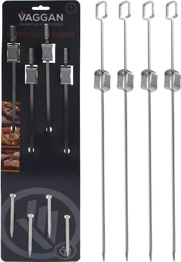 Frigare Shashlik 4 Bucăți Lungime 40.5 Cm Oțel Inoxidabil