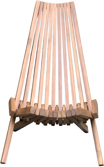 Noxen Garten-Sessel aus Holz Beige 50x74x89 cm