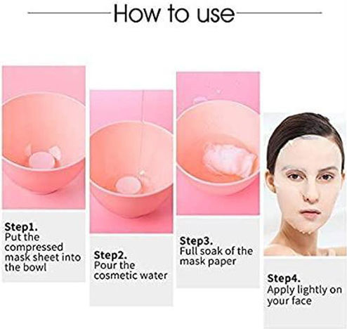 Beauty Compressed Face Masks Bowl 50 Pieces