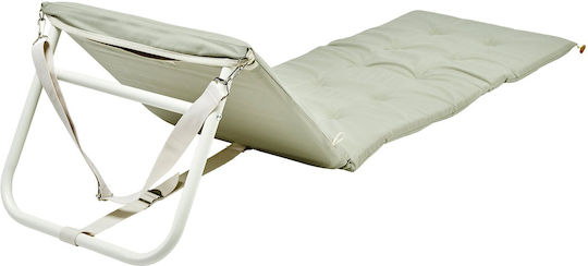 Sunnylife Beach Sunbed Green Foldable Aluminum