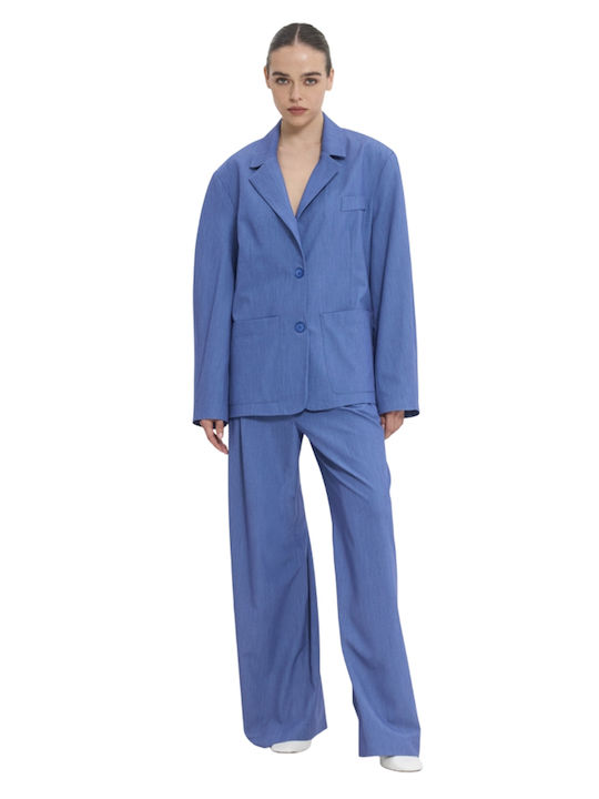 Damen Stoffhose Blau