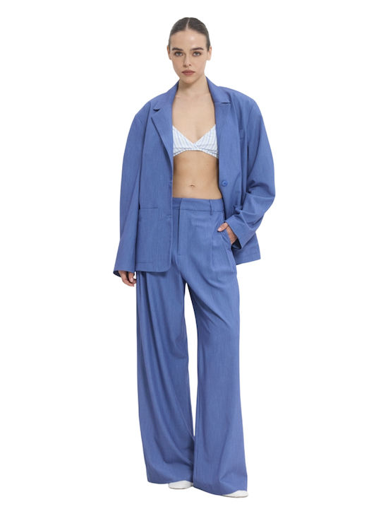 Damen Stoffhose Blau