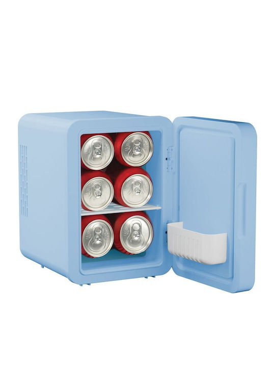 Cosmetic Refrigerator 4lt With Shelf Mirror LED Lighting And Heating Function Blue 42W