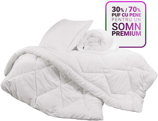 HappyNest Κουβερτοπάπλωμα Πουπουλένιο Διπλό 200x220εκ. 800