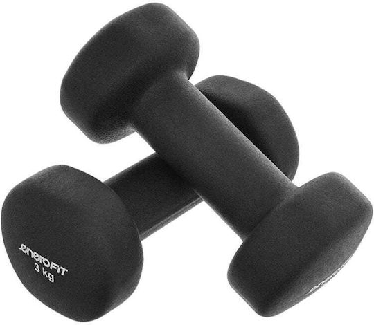 Enero Set of Dumbbells Made of Neoprene 2 x 3kg