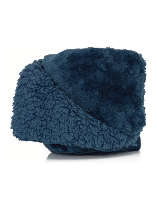 Borea Duvet Cover Single 160x220cm Cozy Petrol Blue