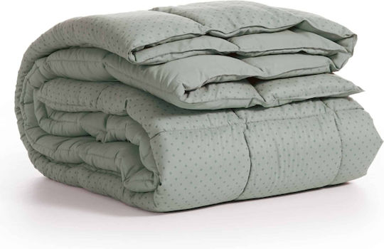 Nef-Nef Homeware Пухено Единично с Пълнеж Hollowfiber 160x220бр Colorfull Зелен 330 г/м²Gsm