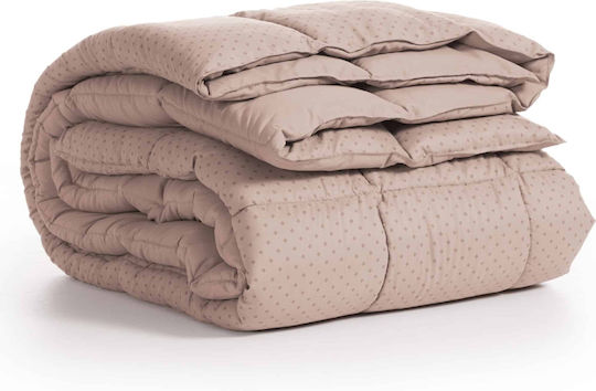 Nef-Nef Homeware Пухено Единично с Пълнеж Hollowfiber 160x220бр Colorfull Бежов 330 г/м²Gsm