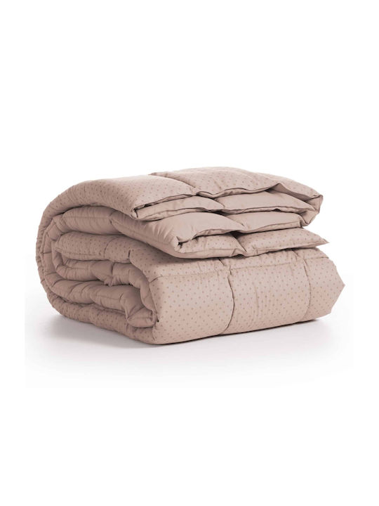 Nef-Nef Homeware Duvet Queen with Hollowfiber Filling 240x220cm Colorfull Beige 330 GSMGsm