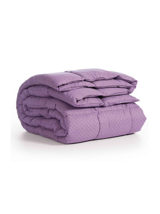 Nef-Nef Homeware Duvet Single with Hollowfiber Filling 160x220cm Colorfull Purple 330 GSMGsm