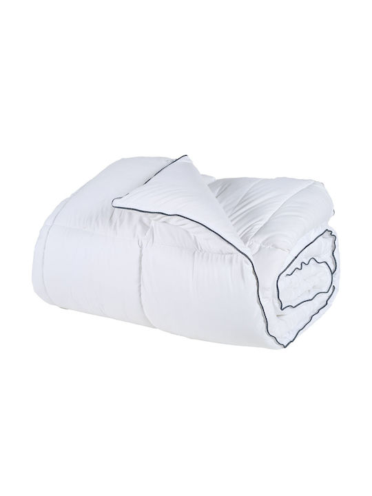 Das Home Πάπλωμα Μονό με Γέμιση Microfiber 160x220εκ. 9645 Λευκό 10.5 togs
