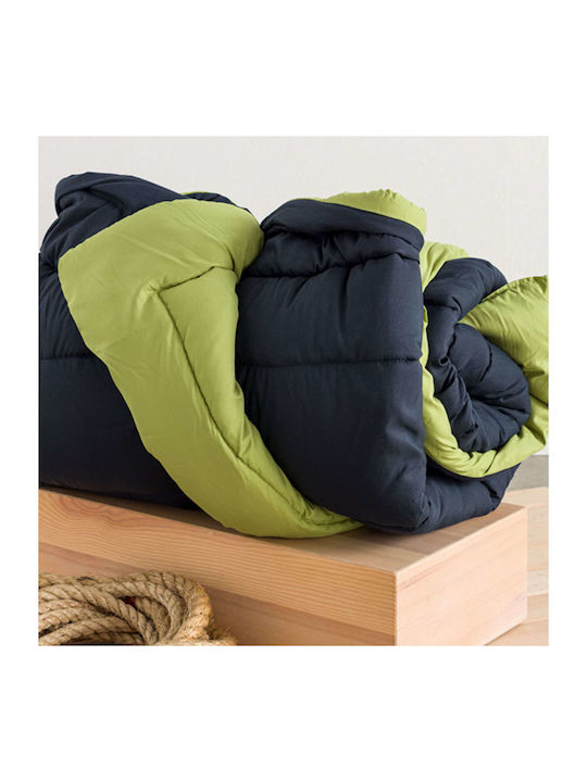 Vesta Home Duvet Single 160x230cm Micro Green-Dark Blue 300 GSMGsm 12.5 togs Togs