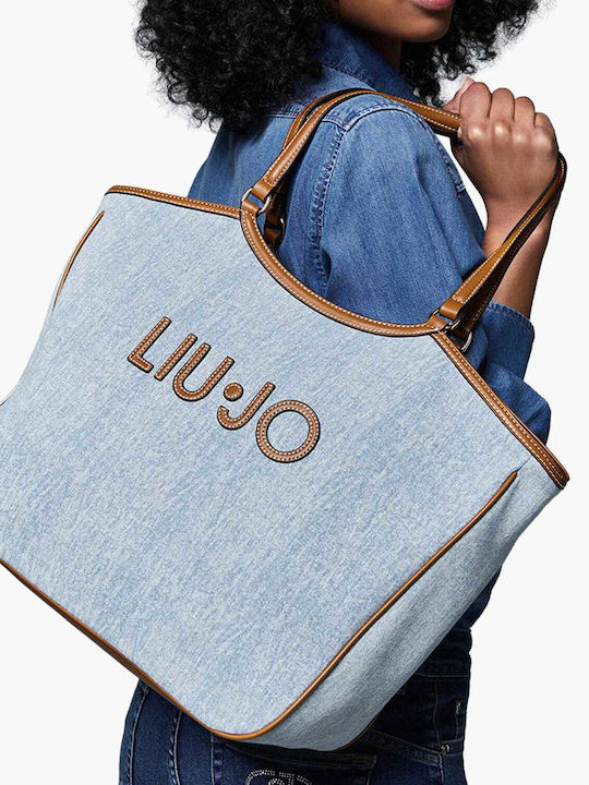Fabric Women's Shoulder Bag Blue