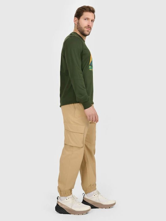 Cargo Trousers Elastic Regular Fit Beige
