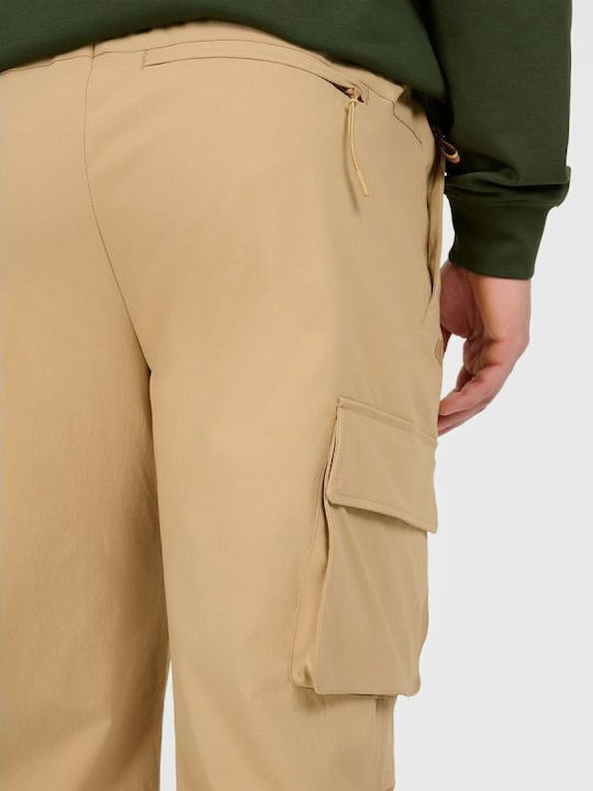 Cargo Trousers Elastic Regular Fit Beige