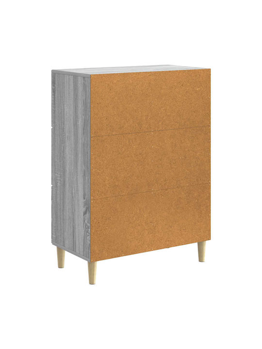 Wooden Sideboard with Drawers Gray Sonoma 66x34.5x90cm