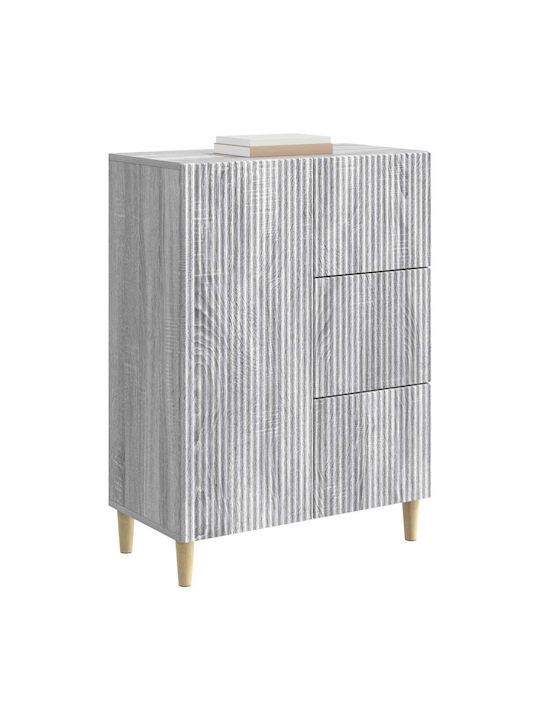 Wooden Sideboard with Drawers Gray Sonoma 66x34.5x90cm