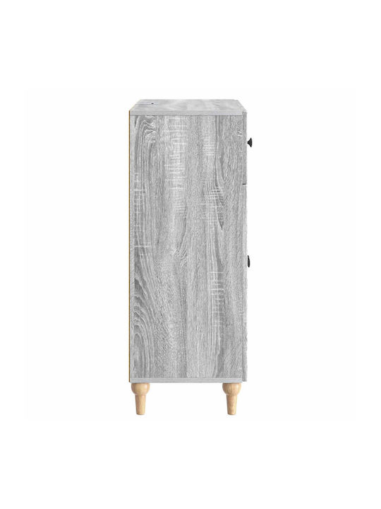 Wooden Sideboard with Drawers Gray Sonoma 66x34.5x90cm