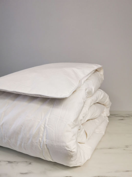 Bettdecke Einzelbett Daunen 160x220cm Weiß