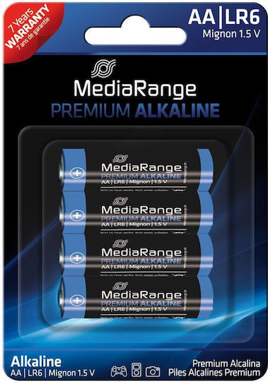 MediaRange Premium Алкални Батерии AA 1.5V 4бр