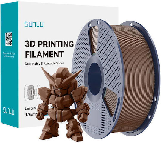 Sunlu PLA+ 2.0 3D Printer Filament 1.75mm Καφέ
