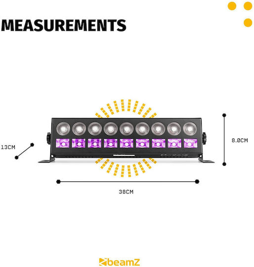 BeamZPro Προβολέας LED DMX LCB99 RGBW / UV