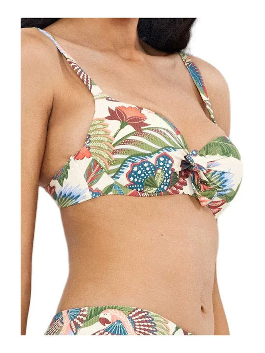 Bikini Σουτιέν με Ενίσχυση Floral Πολύχρωμο