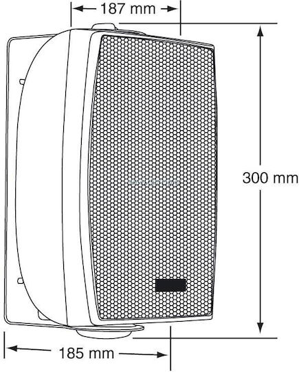 Audiophony Επιτοίχιο Ηχείο 40W (Τεμάχιο) 18.7x16.5x27εκ. Λευκό EHP520W