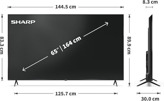 Sharp Smart Τηλεόραση 65" 4K UHD QLED 65HP5265E HDR (2025)