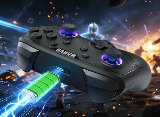 Marvo GT-80 Pact 60 Wireless & Wired Gamepad for Android / PC / PS4 / Switch / iOS Black