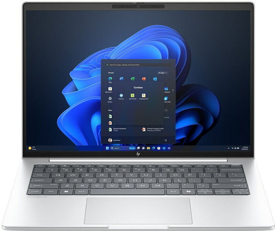 HP EliteBook 8 G1i 14 Zoll IPS QHD+ (Ultra 7-258V/32GB/1TB SSD/W11 Pro) Gletscher Silber (Englisch US Tastatursprache)