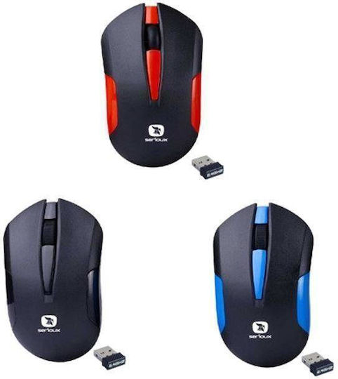 Serioux Drago 300 Ασύρματο Mini Ποντίκι Μαύρο / Κόκκινο