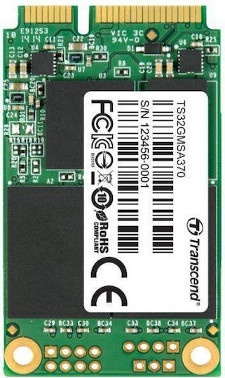 Transcend MSA370S SSD 32GB τύπου mSATA με σύνδεση SATA III TS32GMSA370S