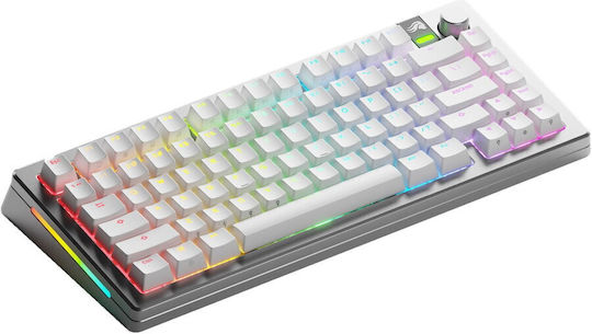 Glorious PC Gaming Race GMMK 3 Pro Tastatură Mecanică de Gaming 75% cu Comutatoare Glorious Fox și Iluminare RGB (Engleză SUA) Alb