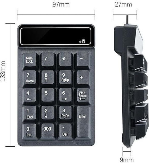 KB-2.4GMINI Ασύρματο Αριθμητικό Πληκτρολόγιο